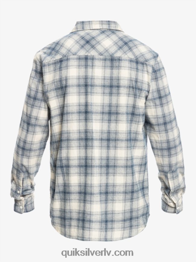 vīriešiem Quiksilver Ganaway elastīgs flaneļa krekls ar garām piedurknēm bērzu ganaway 88064R1768