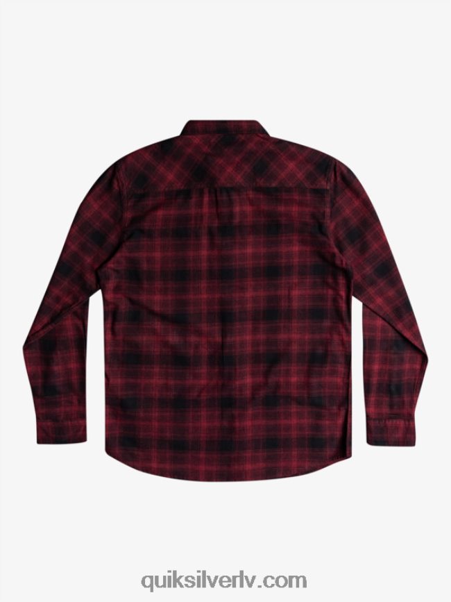 vīriešiem Quiksilver Ganaway elastīgs flaneļa krekls ar garām piedurknēm melnais ganaway 88064R1769