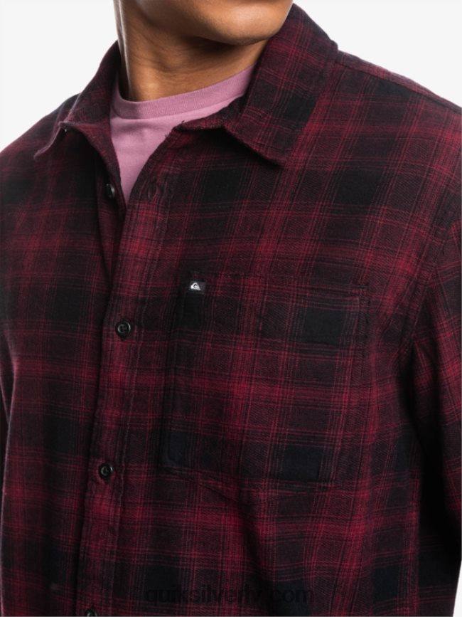 vīriešiem Quiksilver Ganaway elastīgs flaneļa krekls ar garām piedurknēm melnais ganaway 88064R1769