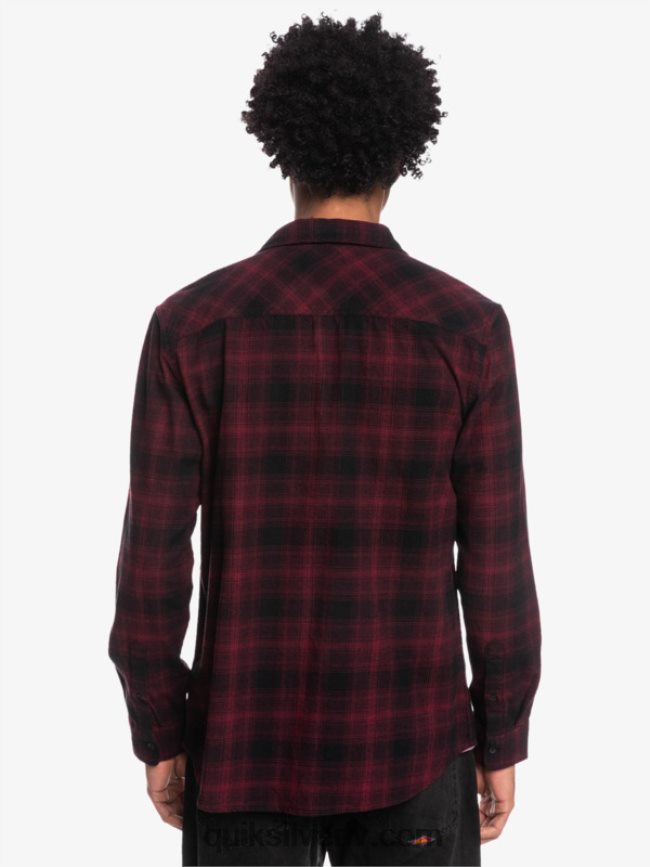 vīriešiem Quiksilver Ganaway elastīgs flaneļa krekls ar garām piedurknēm melnais ganaway 88064R1769