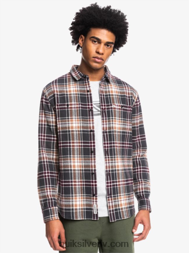 vīriešiem Quiksilver Intrepide explorer flaneļa krekls ar garām piedurknēm fantoma bezbailīgs 88064R1771
