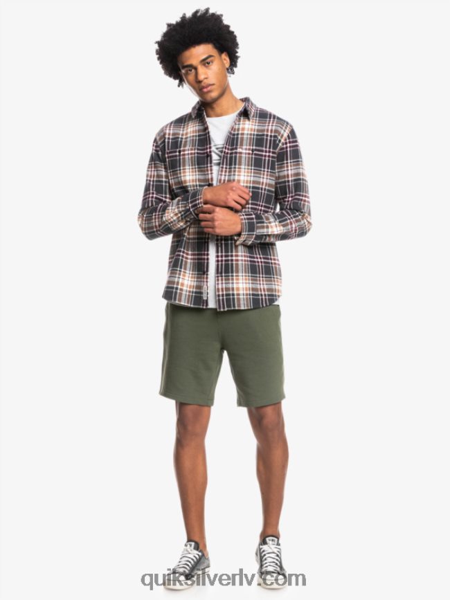 vīriešiem Quiksilver Intrepide explorer flaneļa krekls ar garām piedurknēm fantoma bezbailīgs 88064R1771