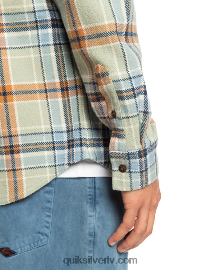 vīriešiem Quiksilver Intrepide explorer flaneļa krekls ar garām piedurknēm tuksneša salvija bezbailīgs 88064R1772