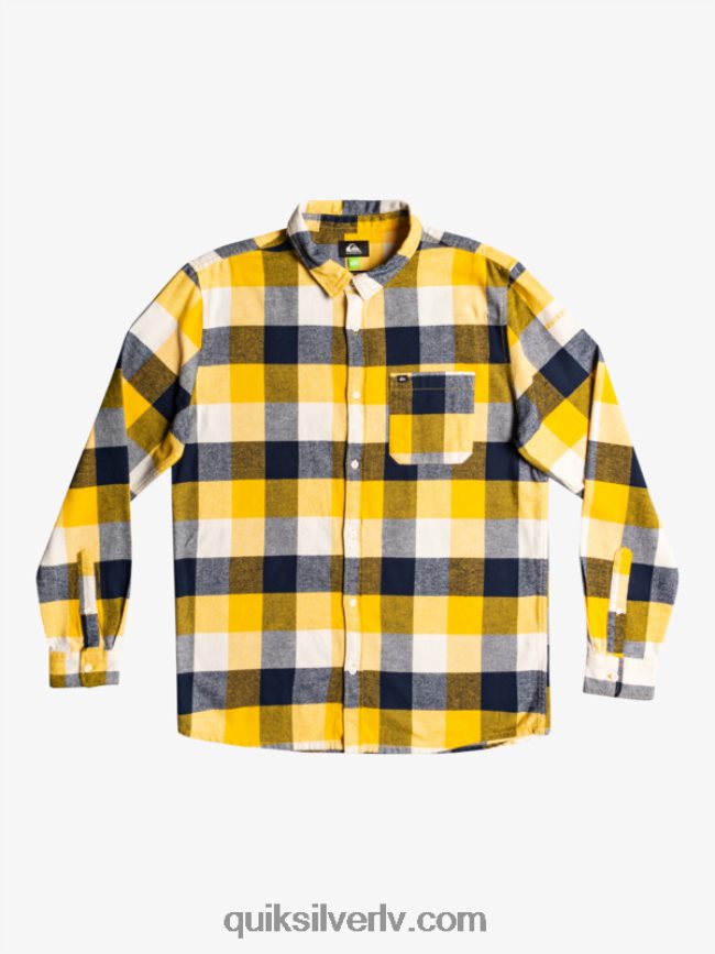 vīriešiem Quiksilver Motherfly flaneļa krekls ar garām piedurknēm bērzu mātere 223 88064R1575