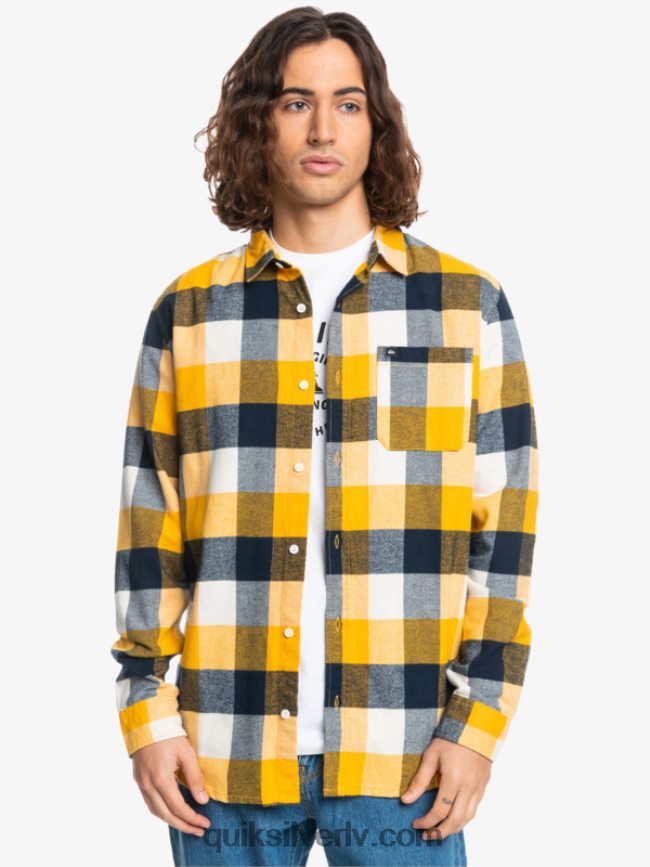 vīriešiem Quiksilver Motherfly flaneļa krekls ar garām piedurknēm bērzu mātere 223 88064R1575