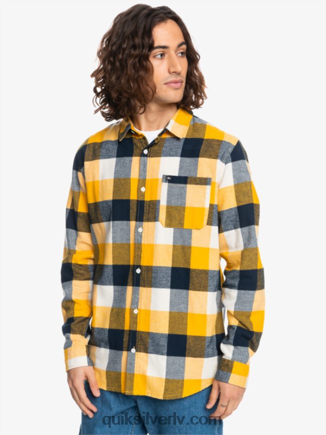 vīriešiem Quiksilver Motherfly flaneļa krekls ar garām piedurknēm bērzu mātere 223 88064R1575