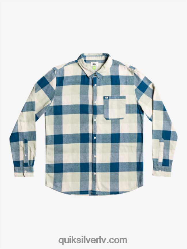 vīriešiem Quiksilver Motherfly flaneļa krekls ar garām piedurknēm tuksneša salvijas mātīte 88064R1573