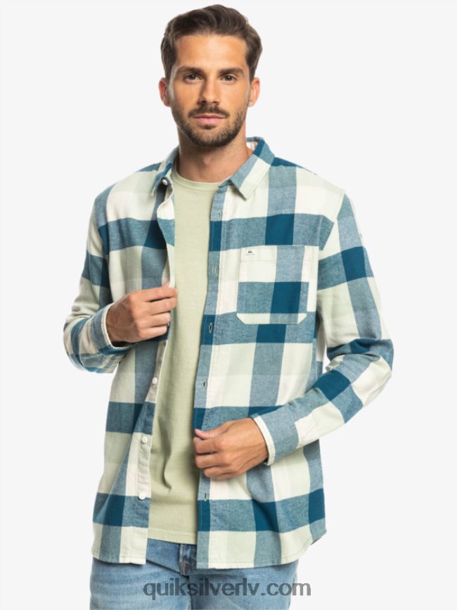vīriešiem Quiksilver Motherfly flaneļa krekls ar garām piedurknēm tuksneša salvijas mātīte 88064R1573