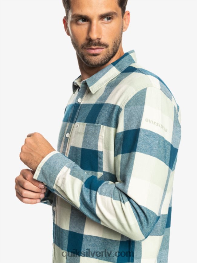 vīriešiem Quiksilver Motherfly flaneļa krekls ar garām piedurknēm tuksneša salvijas mātīte 88064R1573