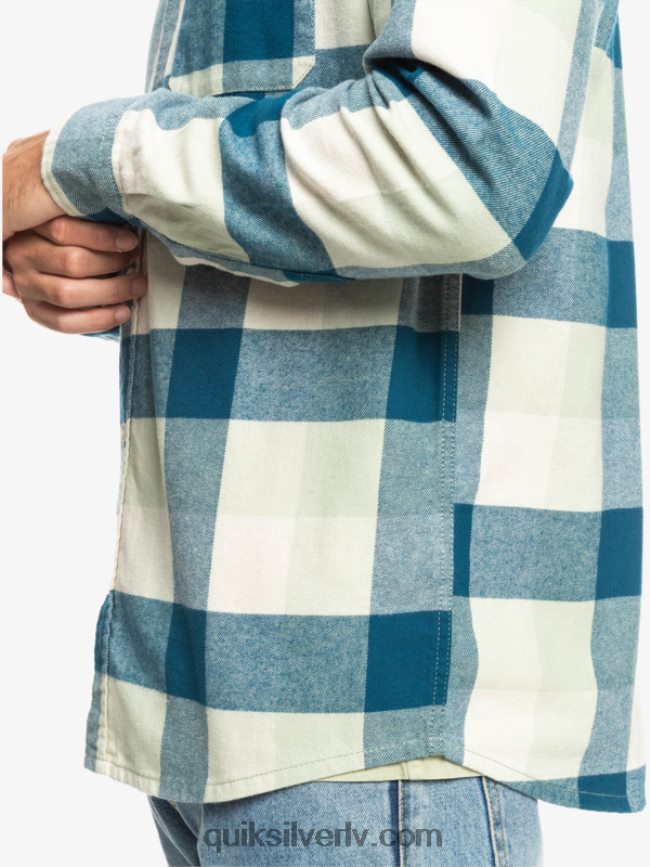 vīriešiem Quiksilver Motherfly flaneļa krekls ar garām piedurknēm tuksneša salvijas mātīte 88064R1573