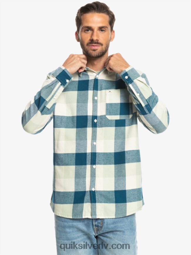 vīriešiem Quiksilver Motherfly flaneļa krekls ar garām piedurknēm tuksneša salvijas mātīte 88064R1573