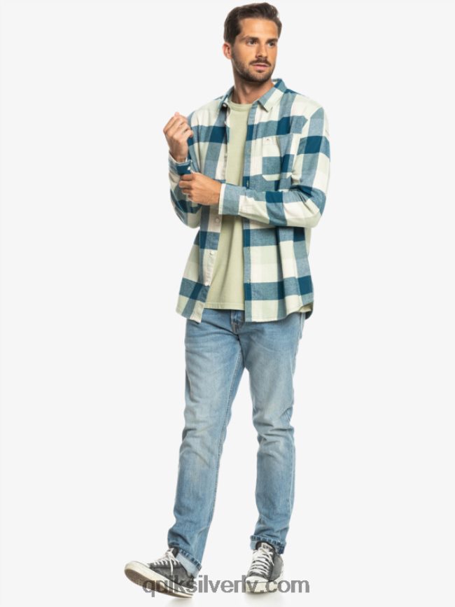 vīriešiem Quiksilver Motherfly flaneļa krekls ar garām piedurknēm tuksneša salvijas mātīte 88064R1573