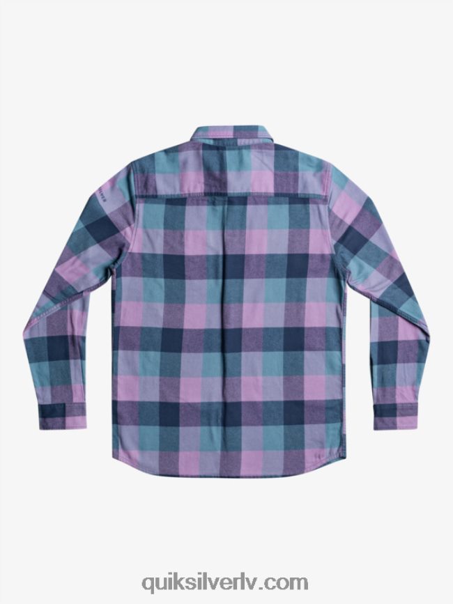 vīriešiem Quiksilver Motherfly flaneļa krekls ar garām piedurknēm zīmotnes zila mātesmuša 88064R1572