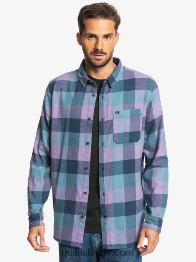 vīriešiem Quiksilver Motherfly flaneļa krekls ar garām piedurknēm zīmotnes zila mātesmuša 88064R1572