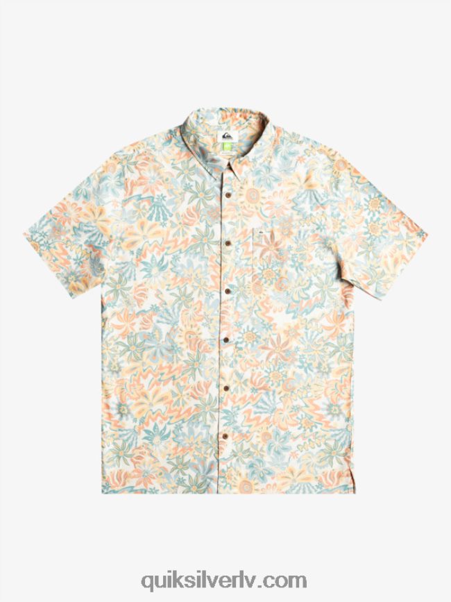 vīriešiem Quiksilver Surfadelica krekls ar īsām piedurknēm bērza surfadelika 88064R968