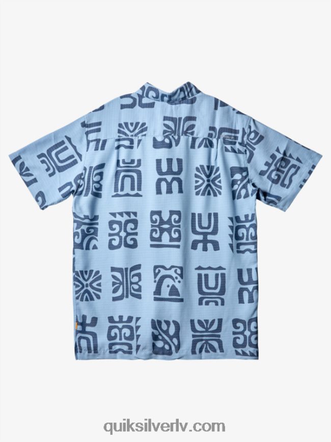 vīriešiem Quiksilver Waterman channel paddle krekls ar īsām piedurknēm krēslas zils kanālu airis 88064R457