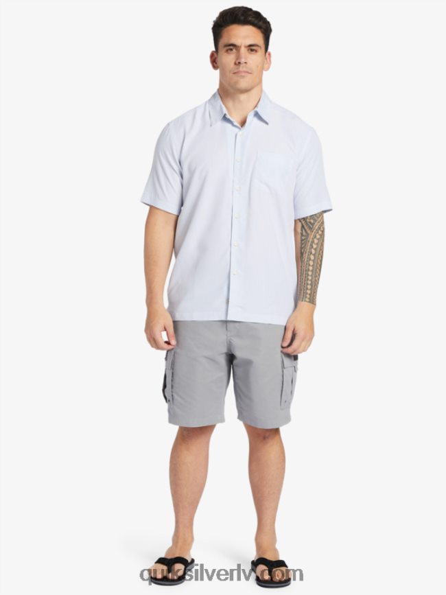vīriešiem Quiksilver Waterman kings Cliff krekls ar īsām piedurknēm balto karaļu klints 88064R281