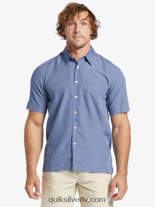 vīriešiem Quiksilver Waterman kings Cliff krekls ar īsām piedurknēm praporščiks blue kings klints 88064R282