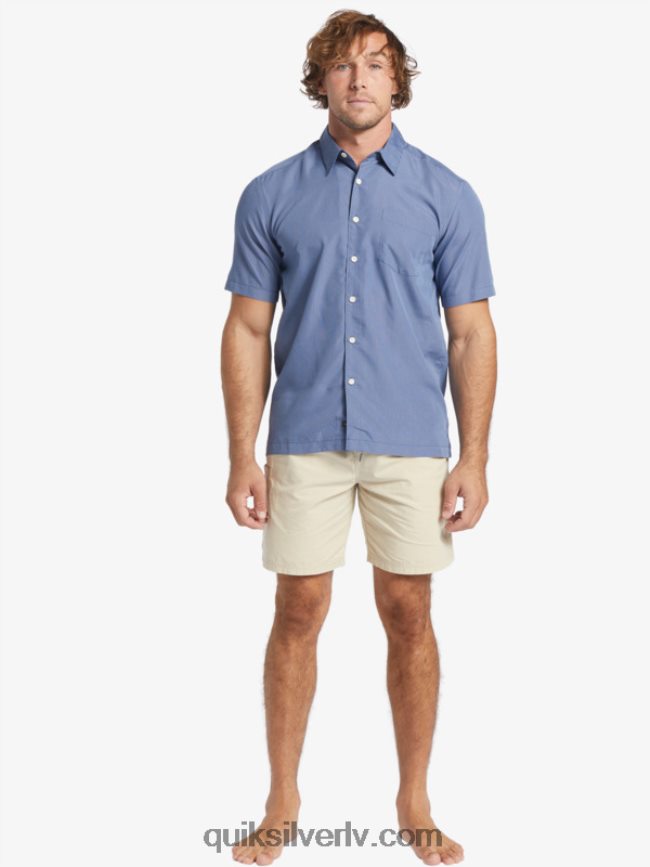 vīriešiem Quiksilver Waterman kings Cliff krekls ar īsām piedurknēm praporščiks blue kings klints 88064R282