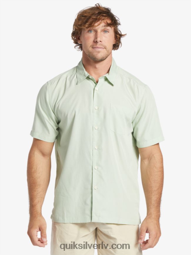 vīriešiem Quiksilver Waterman kings Cliff krekls ar īsām piedurknēm smalks zaļš Kingsklifs 88064R286