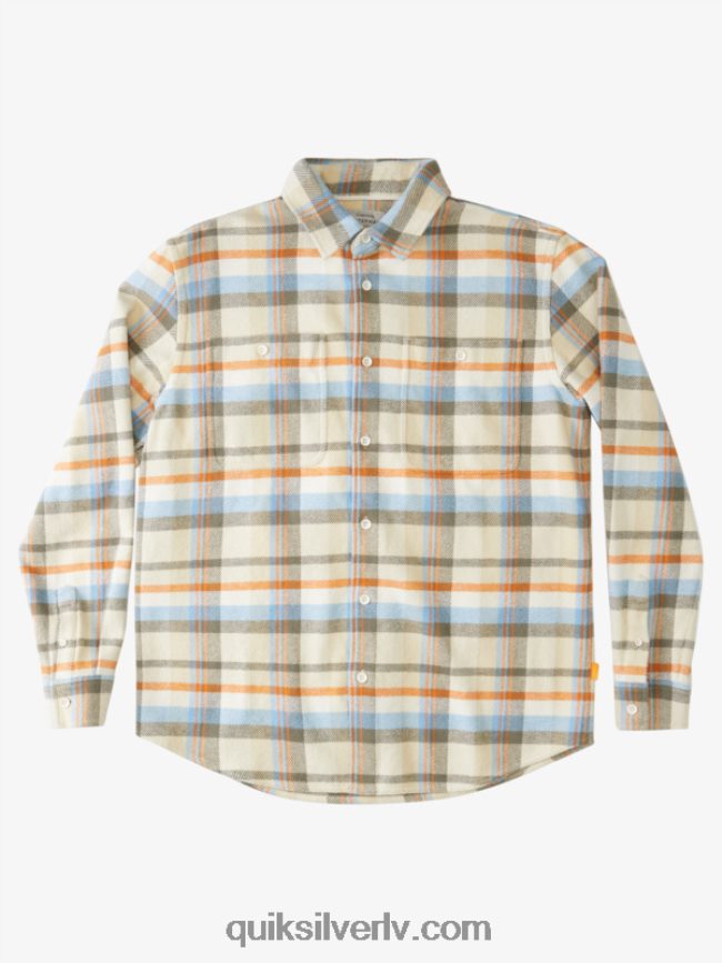 vīriešiem Quiksilver Waterman thunder komplekti flaneļa krekls ar garām piedurknēm antīkie baltie pērkonrieti 88064R1350
