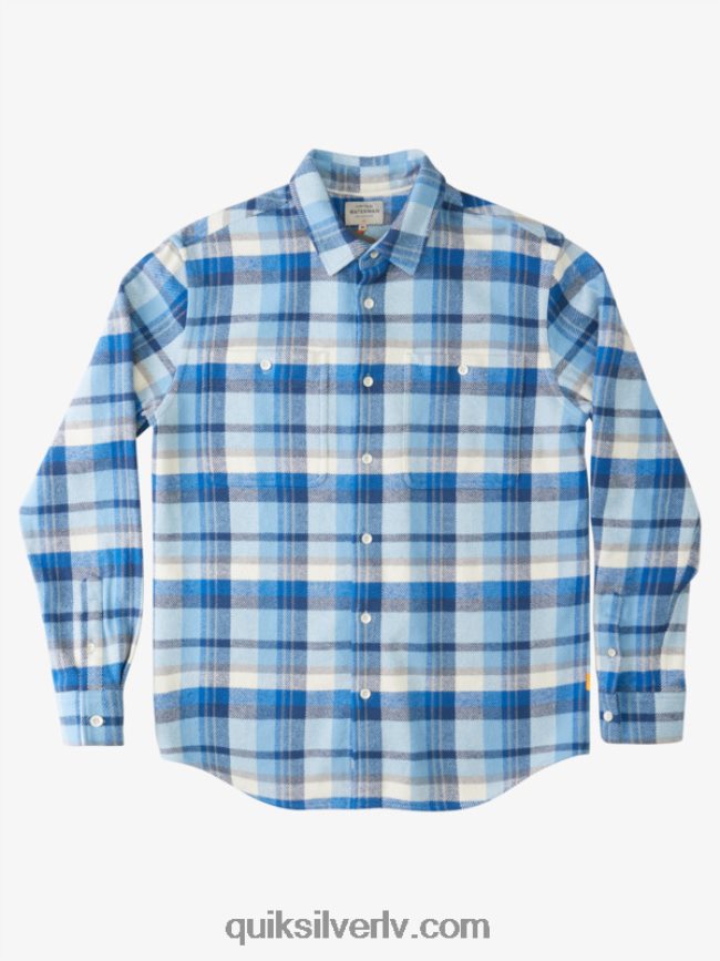 vīriešiem Quiksilver Waterman thunder komplekti flaneļa krekls ar garām piedurknēm krēslas zili pērkoni 88064R1349