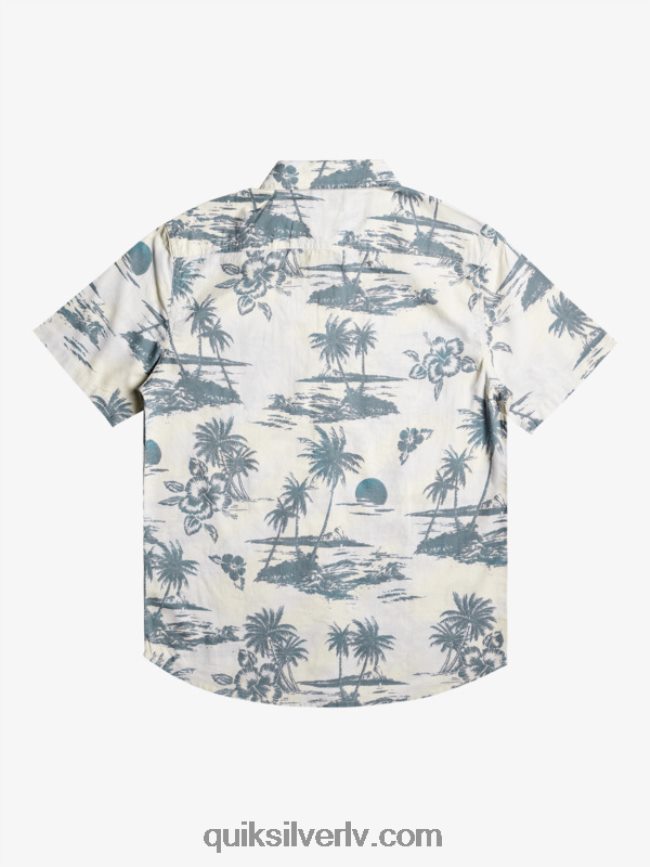 vīriešiem Quiksilver airflow kokvilnas krekls ar īsām piedurknēm bērza gaisa plūsma 88064R1368