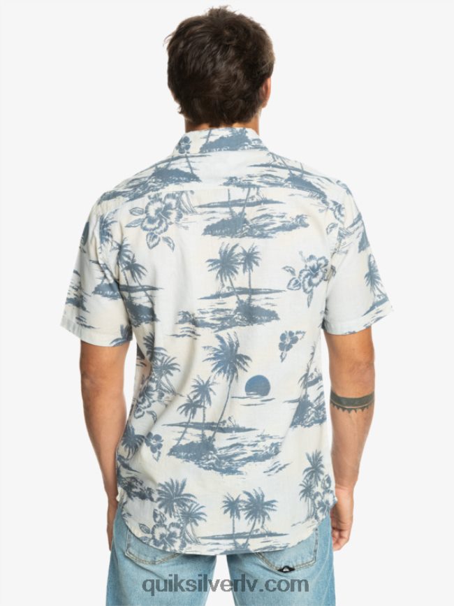 vīriešiem Quiksilver airflow kokvilnas krekls ar īsām piedurknēm bērza gaisa plūsma 88064R1368