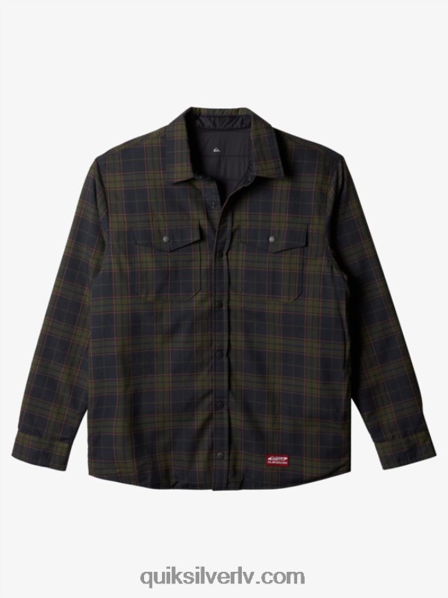 vīriešiem Quiksilver brīva kāpšana izolēts atgriezenisks flaneļa krekls fantoma brīvs kāpiens 88064R1703