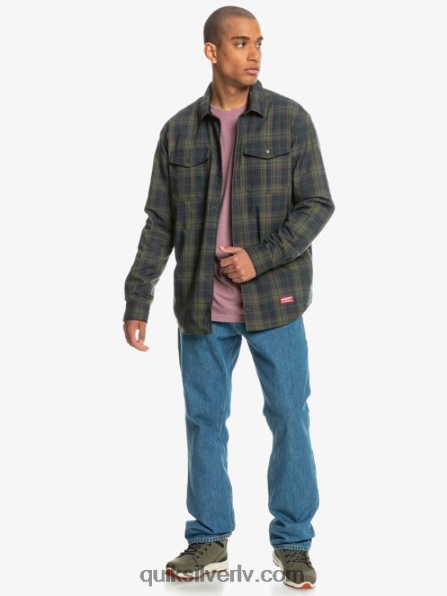 vīriešiem Quiksilver brīva kāpšana izolēts atgriezenisks flaneļa krekls fantoma brīvs kāpiens 88064R1703