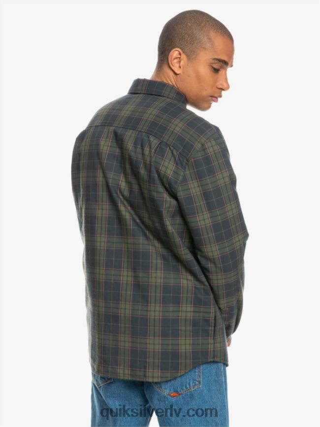 vīriešiem Quiksilver brīva kāpšana izolēts atgriezenisks flaneļa krekls fantoma brīvs kāpiens 88064R1703