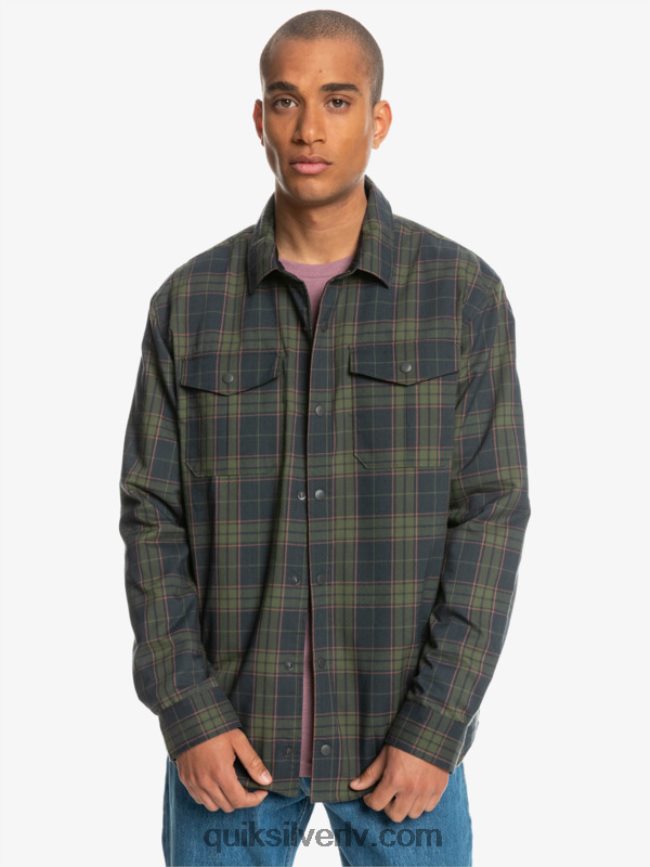 vīriešiem Quiksilver brīva kāpšana izolēts atgriezenisks flaneļa krekls fantoma brīvs kāpiens 88064R1703