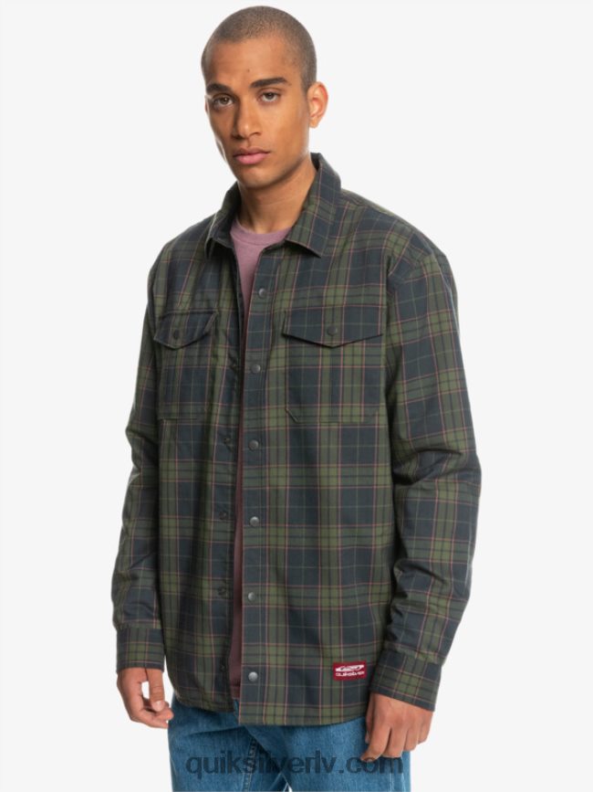 vīriešiem Quiksilver brīva kāpšana izolēts atgriezenisks flaneļa krekls fantoma brīvs kāpiens 88064R1703