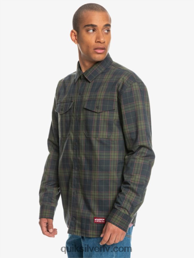 vīriešiem Quiksilver brīva kāpšana izolēts atgriezenisks flaneļa krekls fantoma brīvs kāpiens 88064R1703