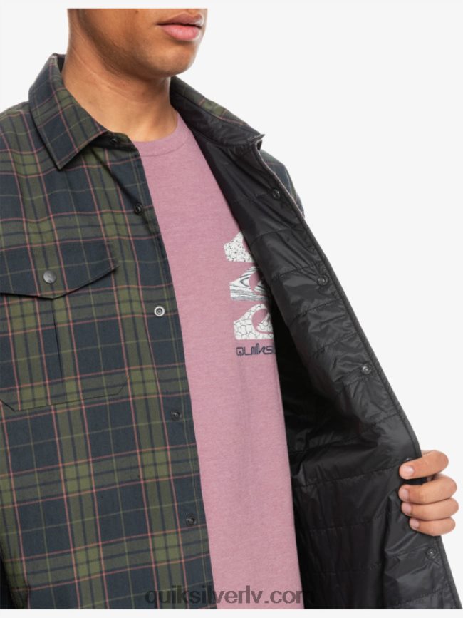 vīriešiem Quiksilver brīva kāpšana izolēts atgriezenisks flaneļa krekls fantoma brīvs kāpiens 88064R1703