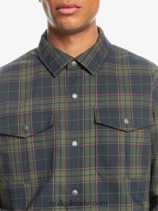 vīriešiem Quiksilver brīva kāpšana izolēts atgriezenisks flaneļa krekls fantoma brīvs kāpiens 88064R1703