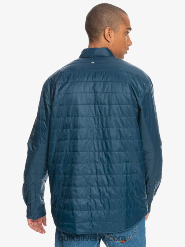 vīriešiem Quiksilver brīva kāpšana izolēts atgriezenisks flaneļa krekls zīmotnes zils brīvais kāpiens 88064R1702
