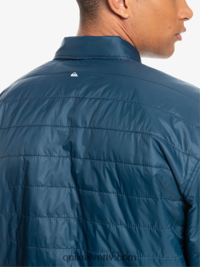 vīriešiem Quiksilver brīva kāpšana izolēts atgriezenisks flaneļa krekls zīmotnes zils brīvais kāpiens 88064R1702
