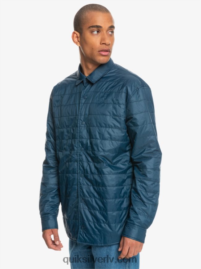 vīriešiem Quiksilver brīva kāpšana izolēts atgriezenisks flaneļa krekls zīmotnes zils brīvais kāpiens 88064R1702