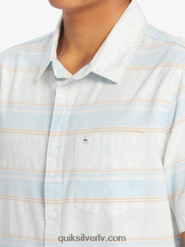 vīriešiem Quiksilver cali sunrise krekls ar īsām piedurknēm debeszils cali str 88064R447