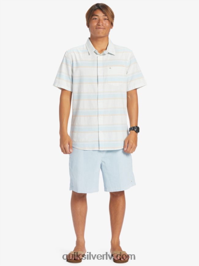 vīriešiem Quiksilver cali sunrise krekls ar īsām piedurknēm debeszils cali str 88064R447