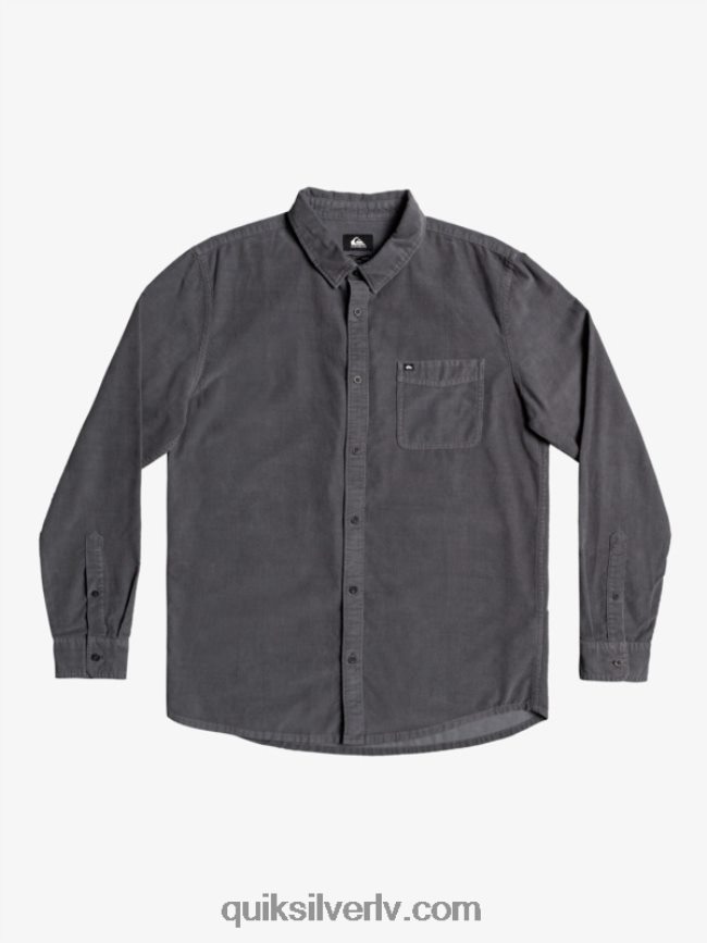 vīriešiem Quiksilver dūmu takas krekls ar garām piedurknēm dzelzs vārti 88064R1223