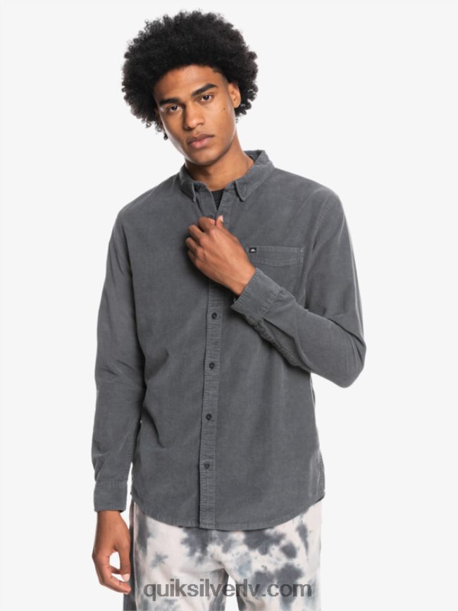 vīriešiem Quiksilver dūmu takas krekls ar garām piedurknēm dzelzs vārti 88064R1223