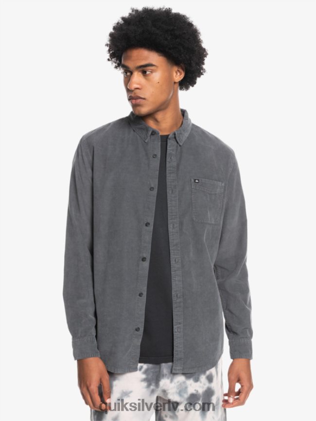 vīriešiem Quiksilver dūmu takas krekls ar garām piedurknēm dzelzs vārti 88064R1223