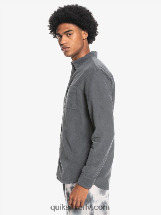 vīriešiem Quiksilver dūmu takas krekls ar garām piedurknēm dzelzs vārti 88064R1223