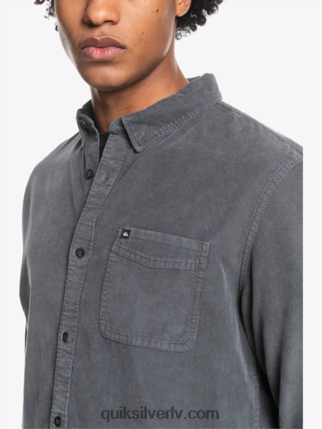 vīriešiem Quiksilver dūmu takas krekls ar garām piedurknēm dzelzs vārti 88064R1223