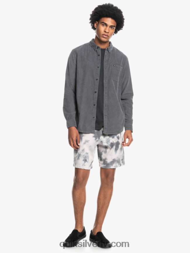 vīriešiem Quiksilver dūmu takas krekls ar garām piedurknēm dzelzs vārti 88064R1223