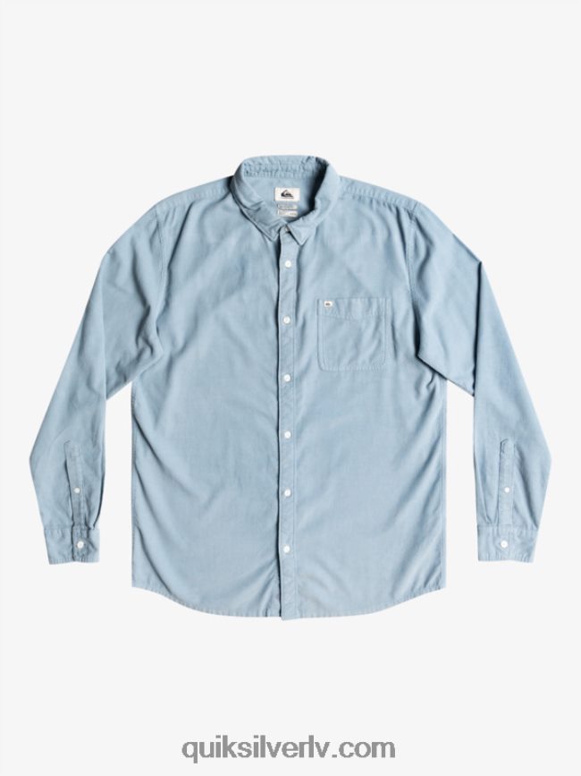 vīriešiem Quiksilver dūmu takas krekls ar garām piedurknēm ešlija zila 88064R1225
