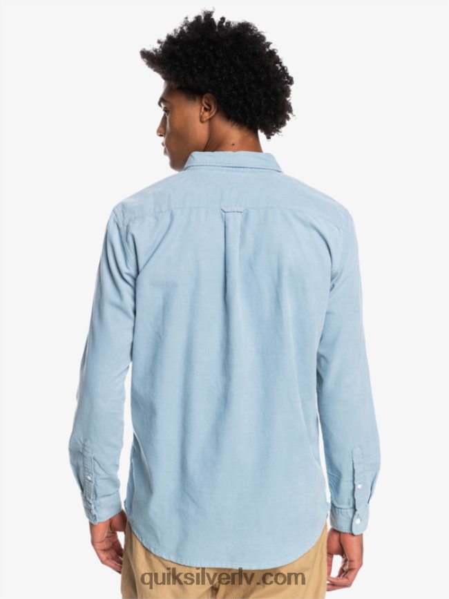 vīriešiem Quiksilver dūmu takas krekls ar garām piedurknēm ešlija zila 88064R1225
