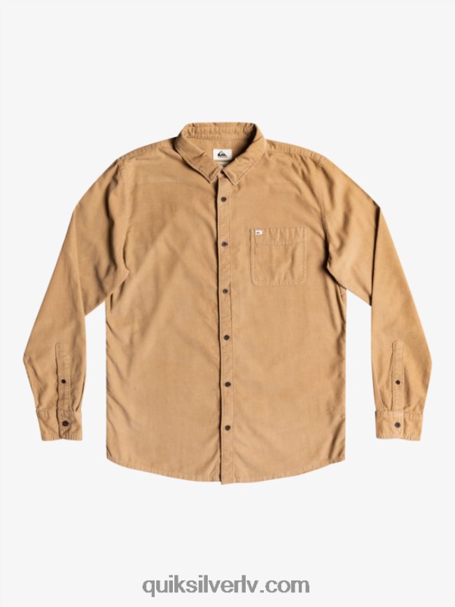 vīriešiem Quiksilver dūmu takas krekls ar garām piedurknēm tanīns 88064R1224